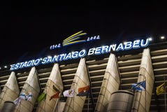 Exterior of the Santiago Bernabeu stadium in Madrid, the home of Real Madrid soccer team stock image Exterior of the Santiago Bernabeu stadium in Madrid, the home of Real Madrid soccer team stock image