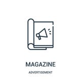 magazine icon vector from advertisement collection. Thin line magazine outline icon vector illustration vector illustration magazine icon vector from advertisement collection. Thin line magazine outline icon vector illustration vector illustration