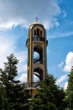 Maggio, 08, 2016 Haskovo, Bulgaria: Il campanile in Haskovo, Bulgaria immagini stock Maggio, 08, 2016 Haskovo, Bulgaria: Il campanile in Haskovo, Bulgaria immagini stock