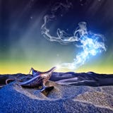 Magic aladdin lamp Royalty Free Stock Photo Magic aladdin lamp Royalty Free Stock Photo