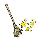 Magic Broom Cartoon Stock Photos