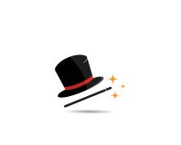 Magic cap logo concept,vector illustration royalty free illustration Magic cap logo concept,vector illustration royalty free illustration