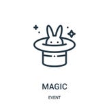 magic icon vector from event collection. Thin line magic outline icon vector illustration vector illustration magic icon vector from event collection. Thin line magic outline icon vector illustration vector illustration