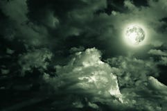 Magic Moon Over The Clouds Stock Photos Magic Moon Over The Clouds Stock Photos