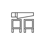 Magic saw outline icon. Signs and symbols can be used for web, logo, mobile app, UI, UX royalty free illustration Magic saw outline icon. Signs and symbols can be used for web, logo, mobile app, UI, UX royalty free illustration