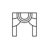 Magic theater outline icon. Signs and symbols can be used for web, logo, mobile app, UI, UX royalty free illustration Magic theater outline icon. Signs and symbols can be used for web, logo, mobile app, UI, UX royalty free illustration
