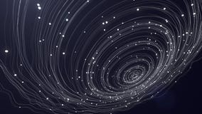 Magic wavy rings with small beads on a dark background. 3d rendering vector illustration Magic wavy rings with small beads on a dark background. 3d rendering vector illustration