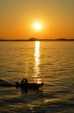 Magical sunset at Adriatic sea