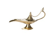 Magischer Aladdin Lamp lokalisierte lizenzfreie stockbilder Magischer Aladdin Lamp lokalisierte lizenzfreie stockbilder