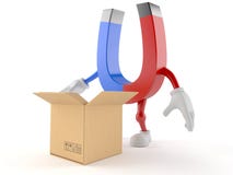 Magnet Character With Open Box Stock Photography