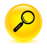 Magnifying glass icon glassy yellow round button. Magnifying glass icon isolated on glassy yellow round button abstract illustration Royalty Free Stock Photo Magnifying glass icon glassy yellow round button. Magnifying glass icon isolated on glassy yellow round button abstract illustration Royalty Free Stock Photo