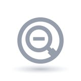 Magnifying glass minus icon - Zoom out symbol. Magnifying glass minus icon. Zoom out symbol. Minimise magnification sign in circle outline. Vector illustration Magnifying glass minus icon - Zoom out symbol. Magnifying glass minus icon. Zoom out symbol. Minimise magnification sign in circle outline. Vector illustration