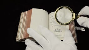 Magnifying lens Bible old open