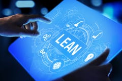 Magro, sei concetti della gestione di sigma, di controllo di qualità e di processo di fabbricazione sullo schermo virtuale immagine stock libera da diritti Magro, sei concetti della gestione di sigma, di controllo di qualità e di processo di fabbricazione sullo schermo virtuale immagine stock libera da diritti