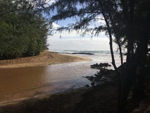 Mahaulepu-Strandüberfahrt in Kauai stockfoto Mahaulepu-Strandüberfahrt in Kauai stockfoto