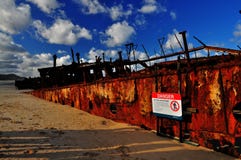 Maheno Shipwreck Stock Photography Maheno Shipwreck Stock Photography