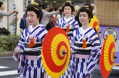 Maiko przy Nagoya festiwalem, Japonia zdjęcie stock Maiko przy Nagoya festiwalem, Japonia zdjęcie stock
