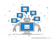 Mail answering machine vector illustration Stock Photography Mail answering machine vector illustration Stock Photography