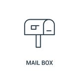 mail box icon vector from ads collection. Thin line mail box outline icon vector illustration. Linear symbol for use on web and stock illustration mail box icon vector from ads collection. Thin line mail box outline icon vector illustration. Linear symbol for use on web and stock illustration