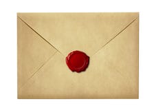 Mail envelope or letter sealed with wax seal stamp royalty free stock image Mail envelope or letter sealed with wax seal stamp royalty free stock image
