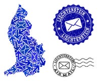 Mail Ways Composition of Mosaic Map of Liechtenstein and Distress Seals stock illustration Mail Ways Composition of Mosaic Map of Liechtenstein and Distress Seals stock illustration