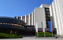 The main entrance to the Societe Generale bank royalty free stock images The main entrance to the Societe Generale bank royalty free stock images