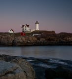Maine Lighthouse At Sunset Stock Photography