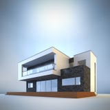 Maison minimaliste contemporaine illustration stock Maison minimaliste contemporaine illustration stock