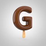 Maiuscola di G della lettera del gelato isolata su fondo bianco royalty illustrazione gratis Maiuscola di G della lettera del gelato isolata su fondo bianco royalty illustrazione gratis