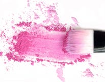 Make up erröten auf zerquetschtem rosa Pulver lizenzfreie stockfotografie Make up erröten auf zerquetschtem rosa Pulver lizenzfreie stockfotografie