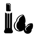 Makeup icon vector sign and symbol isolated on white background, Makeup logo concept royalty free illustration Makeup icon vector sign and symbol isolated on white background, Makeup logo concept royalty free illustration