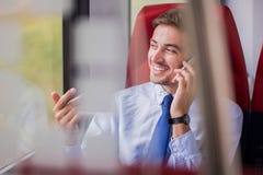 Making deal by phone call royalty free stock image Making deal by phone call royalty free stock image