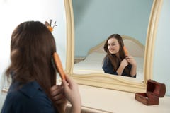 Horse Gallops In Winter, Front View. Stock Photos - Image 