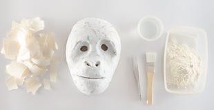 Making paper mache Royalty Free Stock Photo Making paper mache Royalty Free Stock Photo