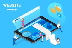 Making responsive web design and site development. royalty free illustration Making responsive web design and site development. royalty free illustration