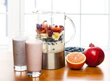Making Smoothies In Blender With Fruit And Yogurt Stock Image Making Smoothies In Blender With Fruit And Yogurt Stock Image