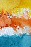 Makro- Żółty Pomarańczowy Błękitny i Biały Watercolour tło 2 fotografia stock Makro- Żółty Pomarańczowy Błękitny i Biały Watercolour tło 2 fotografia stock
