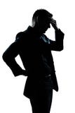 Mal de dos fatigué de migraine de verticale d'homme de silhouette image libre de droits Mal de dos fatigué de migraine de verticale d'homme de silhouette image libre de droits