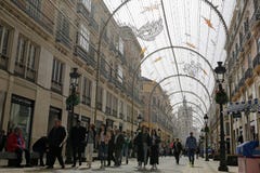 Calle Marques de Larios in Malaga, Spain stock photo Calle Marques de Larios in Malaga, Spain stock photo