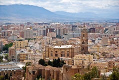 Malaga - View Of The City Royalty Free Stock Images