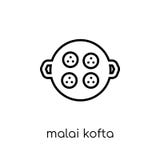 Malai kofta icon. Trendy modern flat linear vector Malai kofta i vector illustration Malai kofta icon. Trendy modern flat linear vector Malai kofta i vector illustration