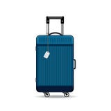 Malas de viagem realísticas coloridas do curso, casos, sacos para a bagagem, nas rodas ilustração stock Malas de viagem realísticas coloridas do curso, casos, sacos para a bagagem, nas rodas ilustração stock