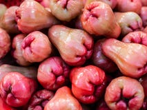 Malay rose apple. Exotic fruits, top view royalty free stock photography Malay rose apple. Exotic fruits, top view royalty free stock photography