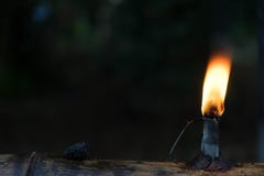 Malay tradition oil lamp made from bamboo during Eidul fitri royalty free stock images Malay tradition oil lamp made from bamboo during Eidul fitri royalty free stock images