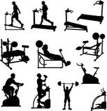 Male Excercise Silhouettes
