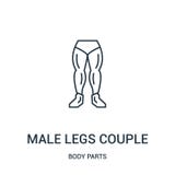 male legs couple icon vector from body parts collection. Thin line male legs couple outline icon vector illustration vector illustration male legs couple icon vector from body parts collection. Thin line male legs couple outline icon vector illustration vector illustration