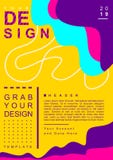 Mall för att planlägga affischer med bakgrundsfärg royaltyfri illustrationer Mall för att planlägga affischer med bakgrundsfärg royaltyfri illustrationer