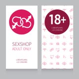 Mallaffärskort för sexshop stock illustrationer Mallaffärskort för sexshop stock illustrationer