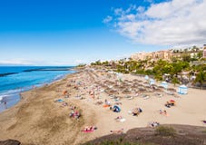 Malownicza El Duque plaża w Tenerife zdjęcia royalty free Malownicza El Duque plaża w Tenerife zdjęcia royalty free