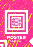 Malplaatje van het affiche het vectormodel Ontwerpt de hand getrokken roze en gele illustratieachtergrond, decoratieve elementen stock illustratie Malplaatje van het affiche het vectormodel Ontwerpt de hand getrokken roze en gele illustratieachtergrond, decoratieve elementen stock illustratie